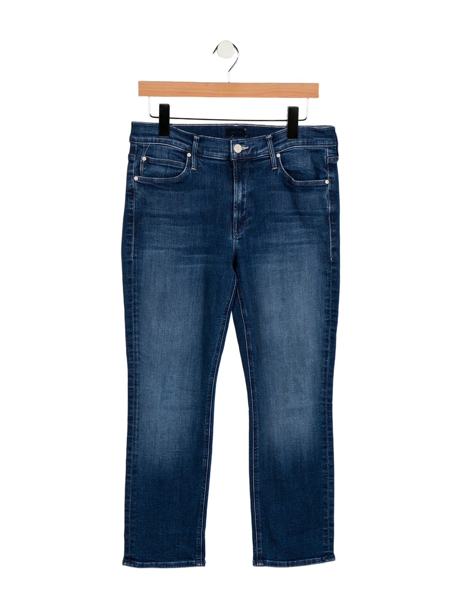 Mother Mid-Rise Straight Leg Jeans