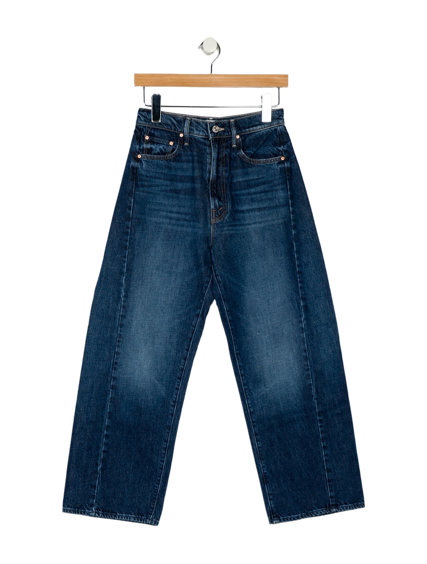 Mother Mid-Rise Wide Leg Jeans