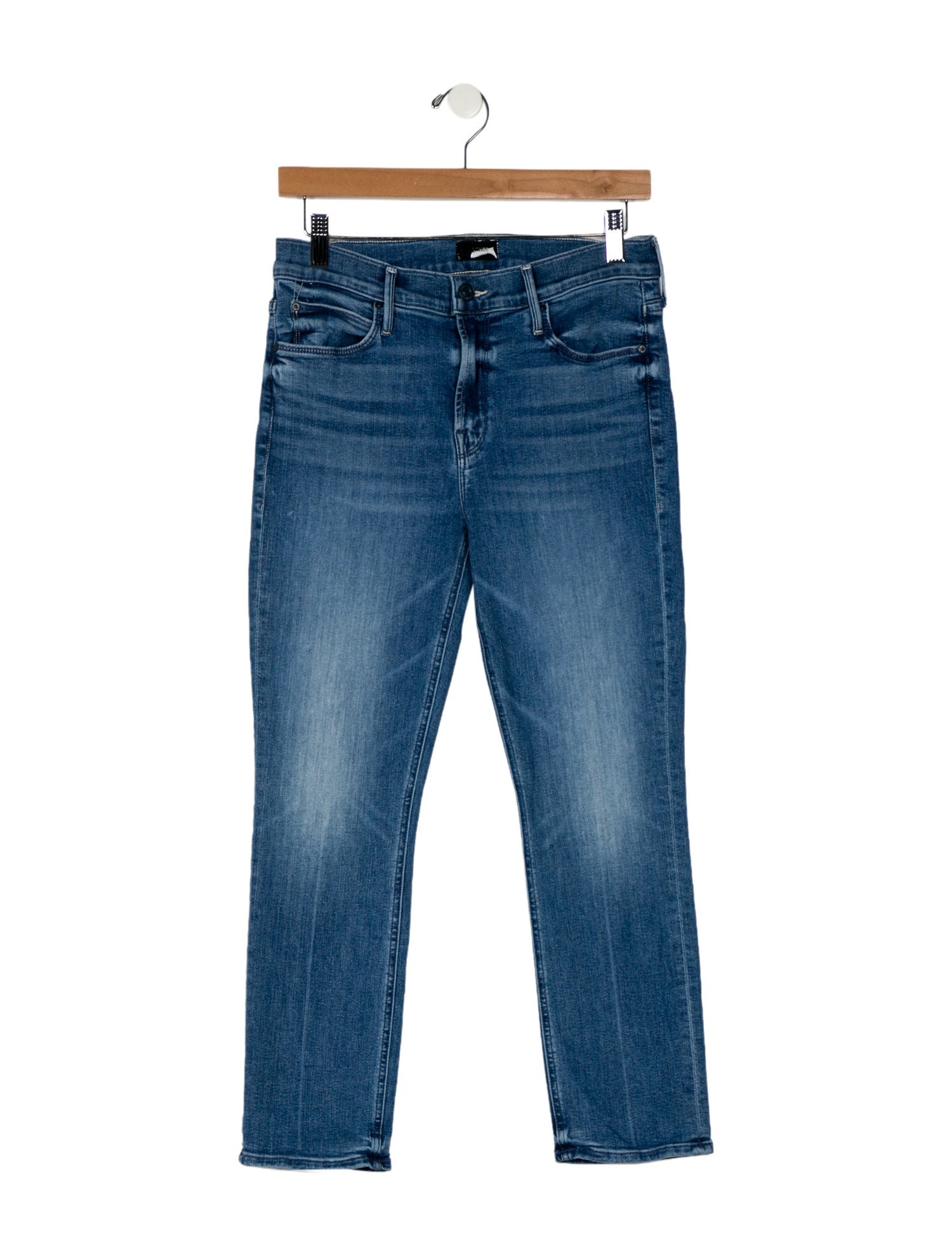 Mother Mid-Rise Straight Leg Jeans