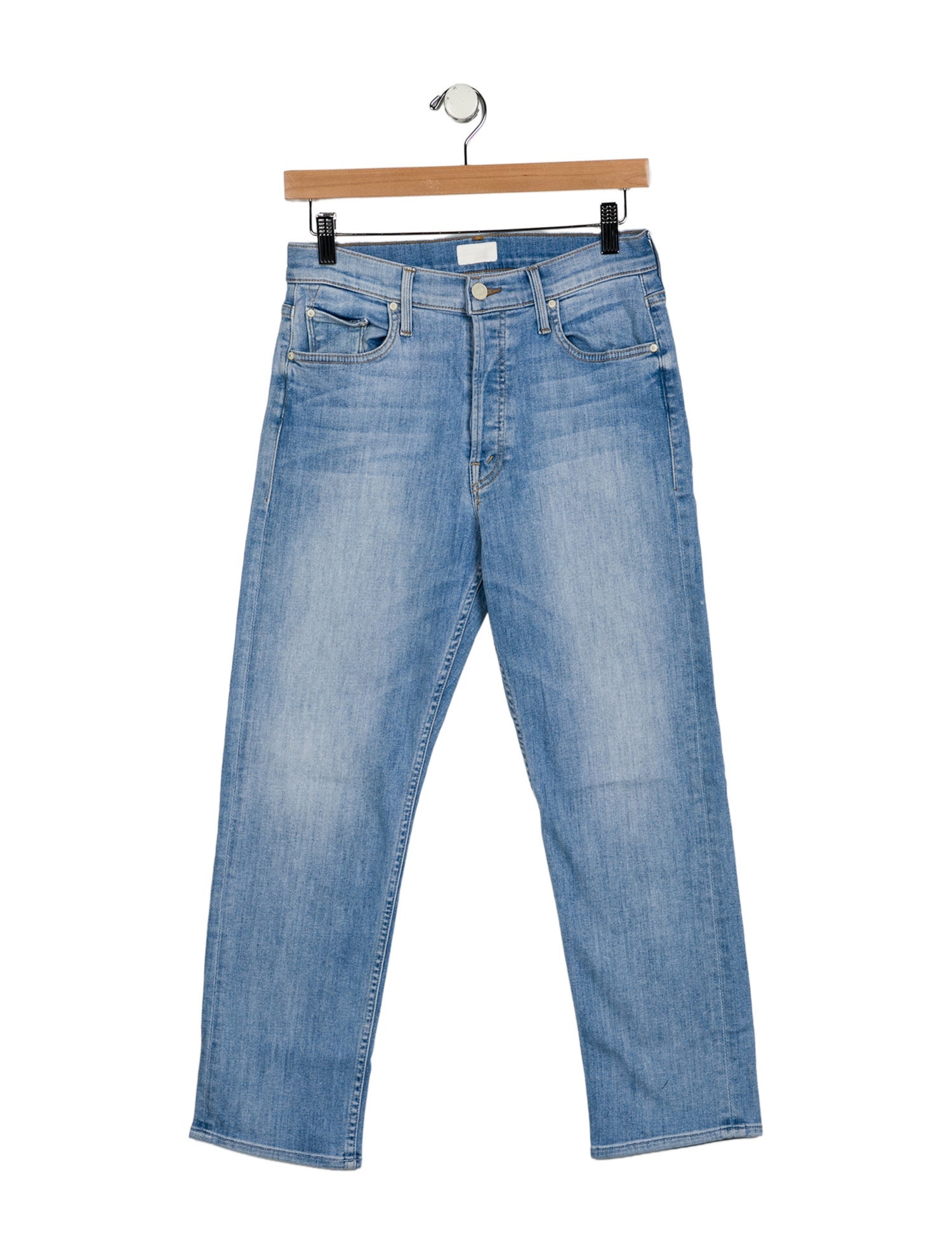 Mother Mid-Rise Straight Leg Jeans