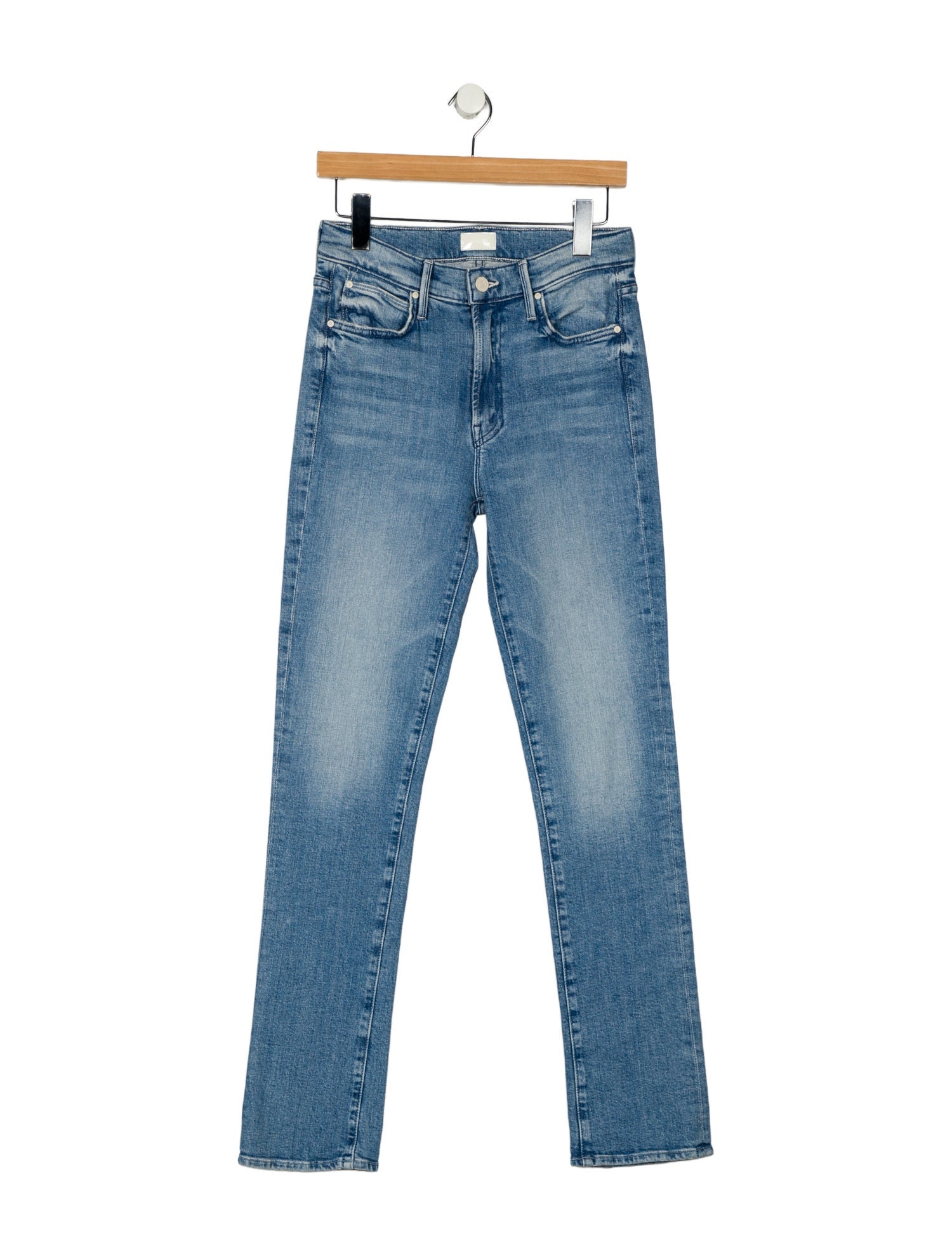 Mother Mid-Rise Straight Leg Jeans
