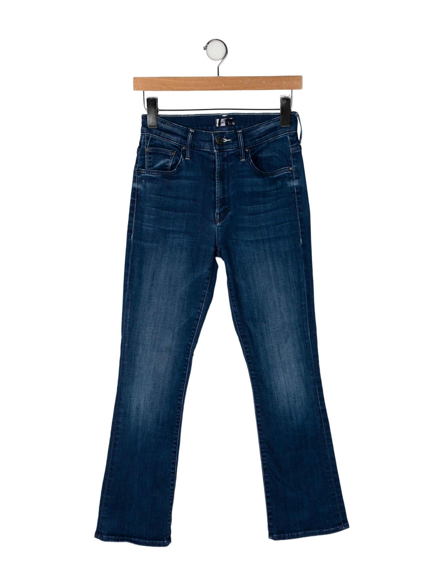 Mother Mid-Rise Straight Leg Jeans
