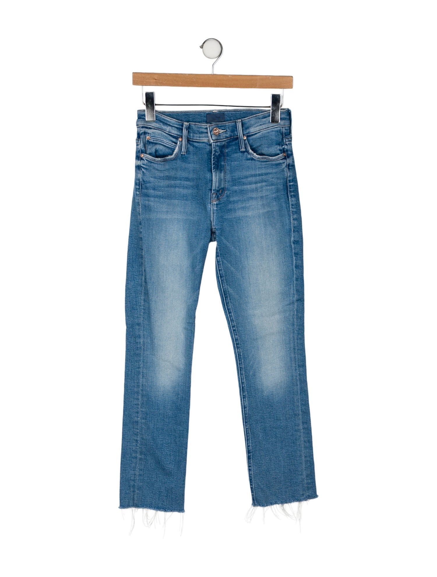Mother Mid-Rise Straight Leg Jeans