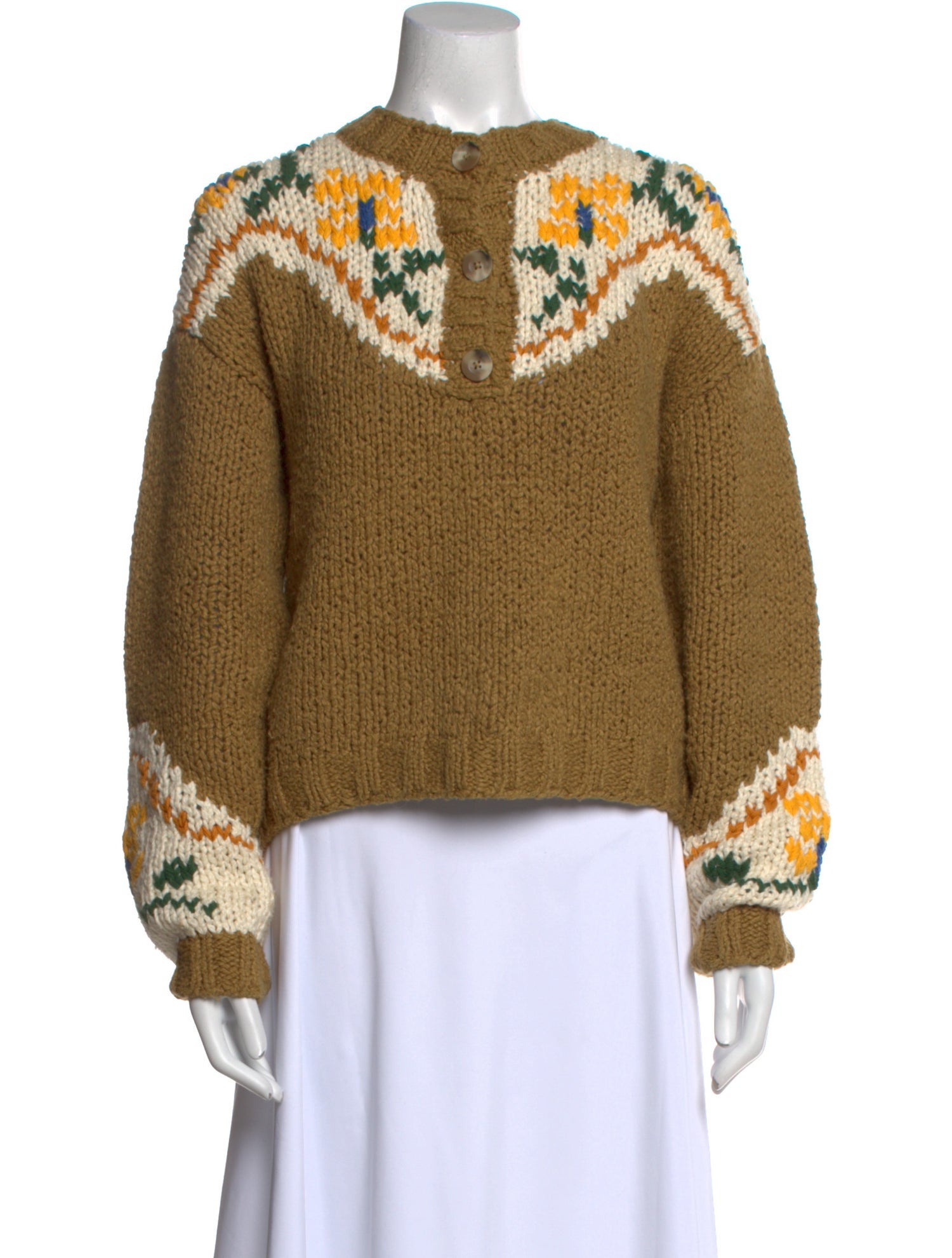 Mother Printed Crew Neck Sweater