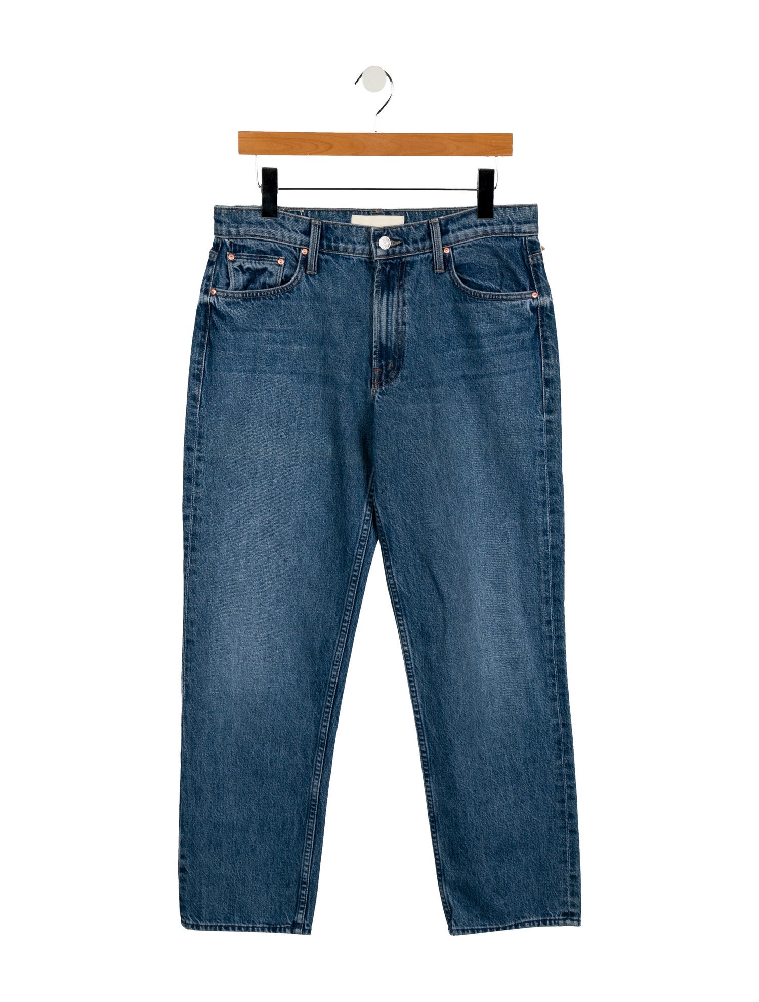 Mother Mid-Rise Straight Leg Jeans