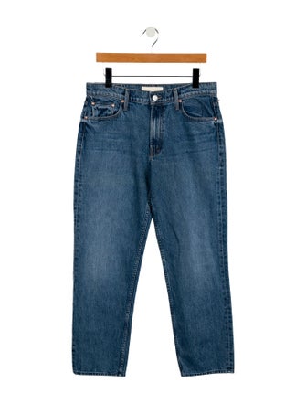 Mother Mid-Rise Straight Leg Jeans