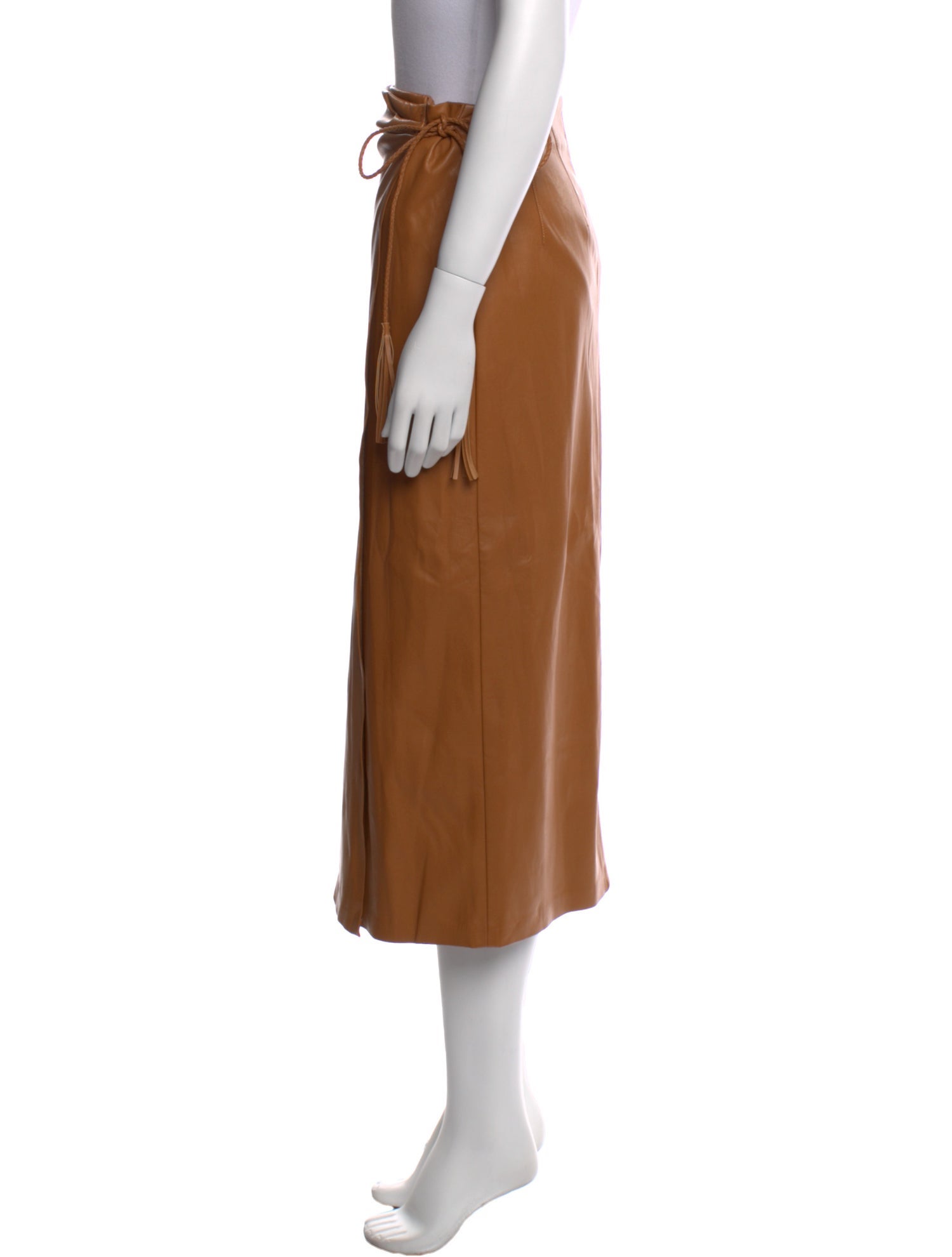 Mother Faux Leather Midi Length Skirt