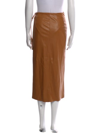 Mother Faux Leather Midi Length Skirt