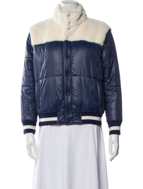 Mother Nylon Colorblock Pattern Bomber Jacket