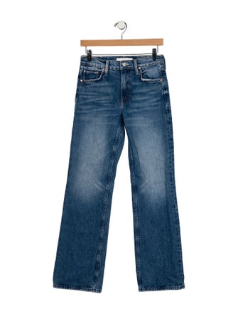 Mother Mid-Rise Wide Leg Jeans