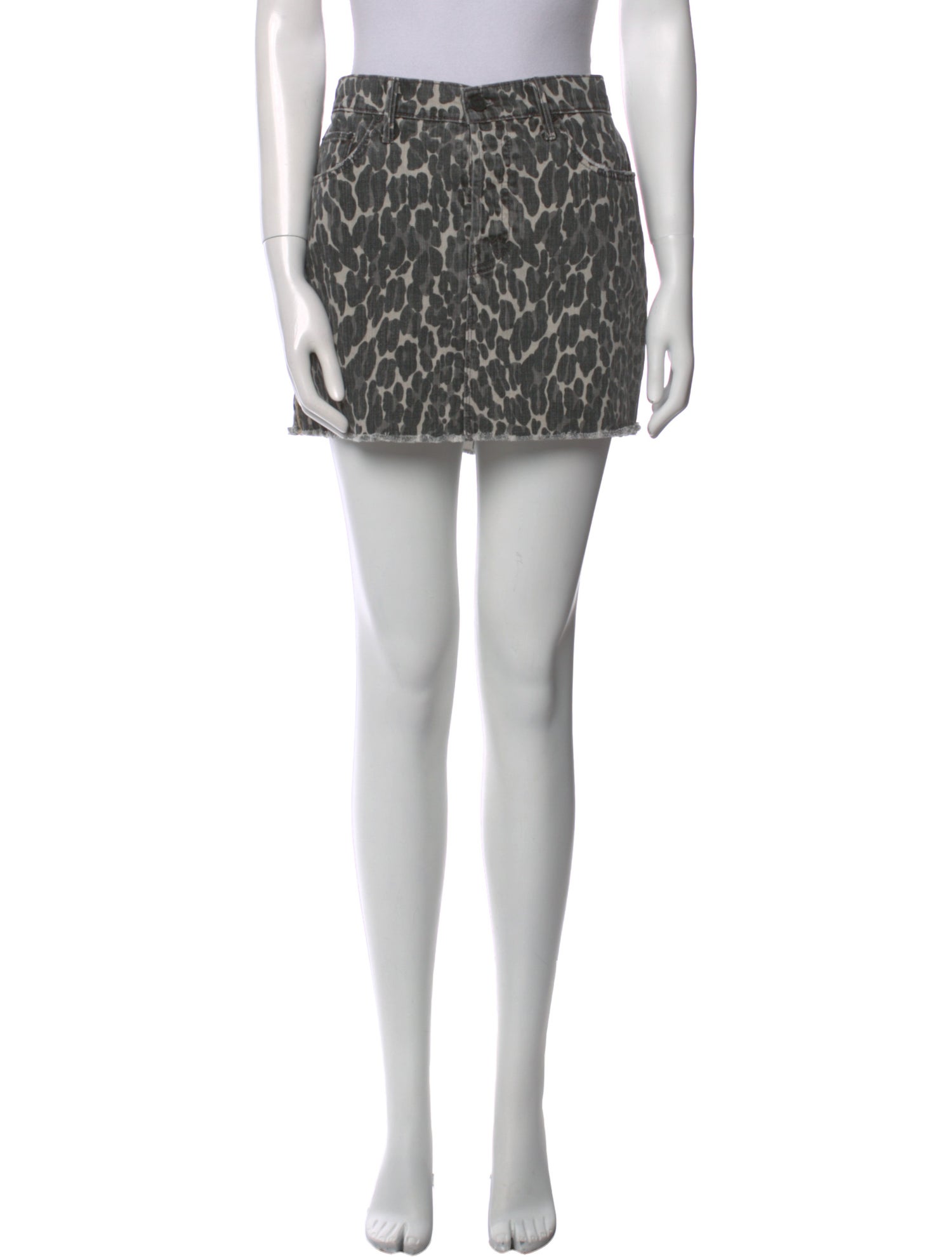 Mother Animal Print Mini Skirt