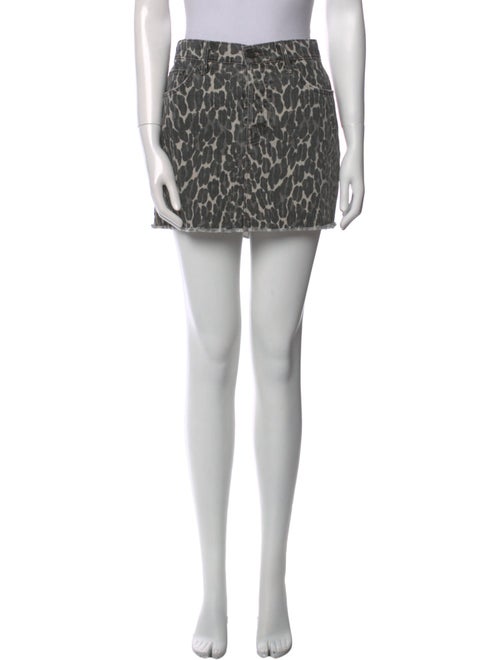 Mother Animal Print Mini Skirt