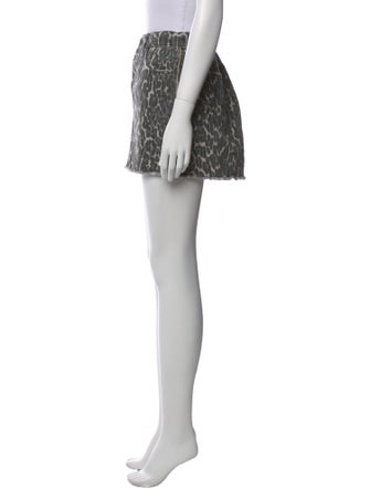 Mother Animal Print Mini Skirt