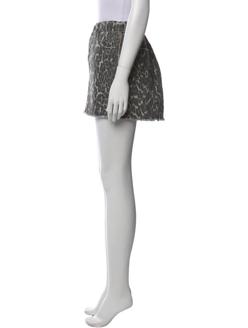 Mother Animal Print Mini Skirt