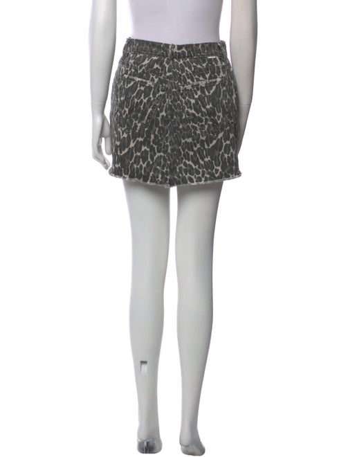 Mother Animal Print Mini Skirt