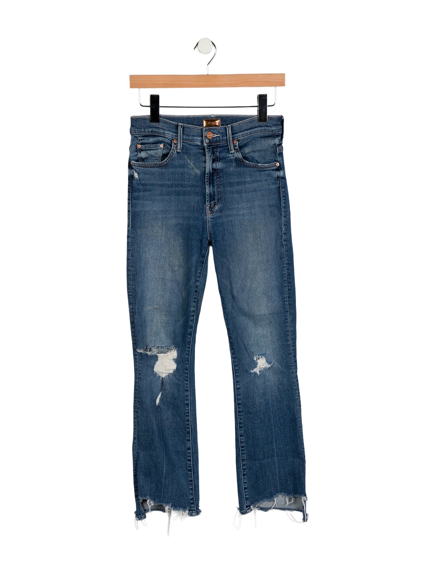 Mother Mid-Rise Straight Leg Jeans