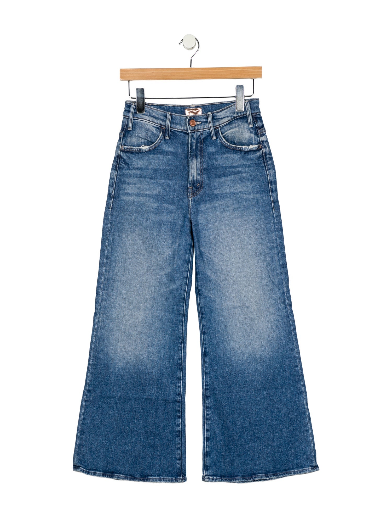 Mother Mid-Rise Wide Leg Jeans