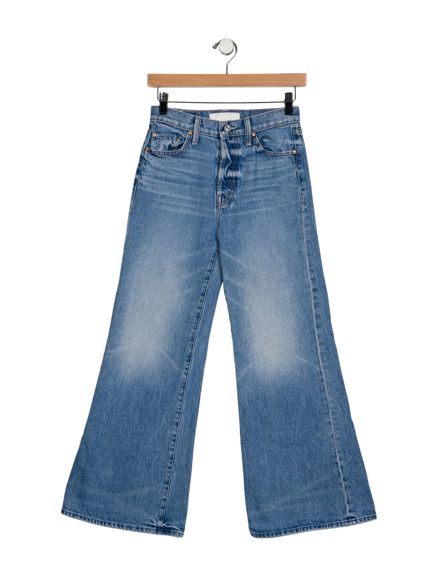 Mother Mid-Rise Wide Leg Jeans