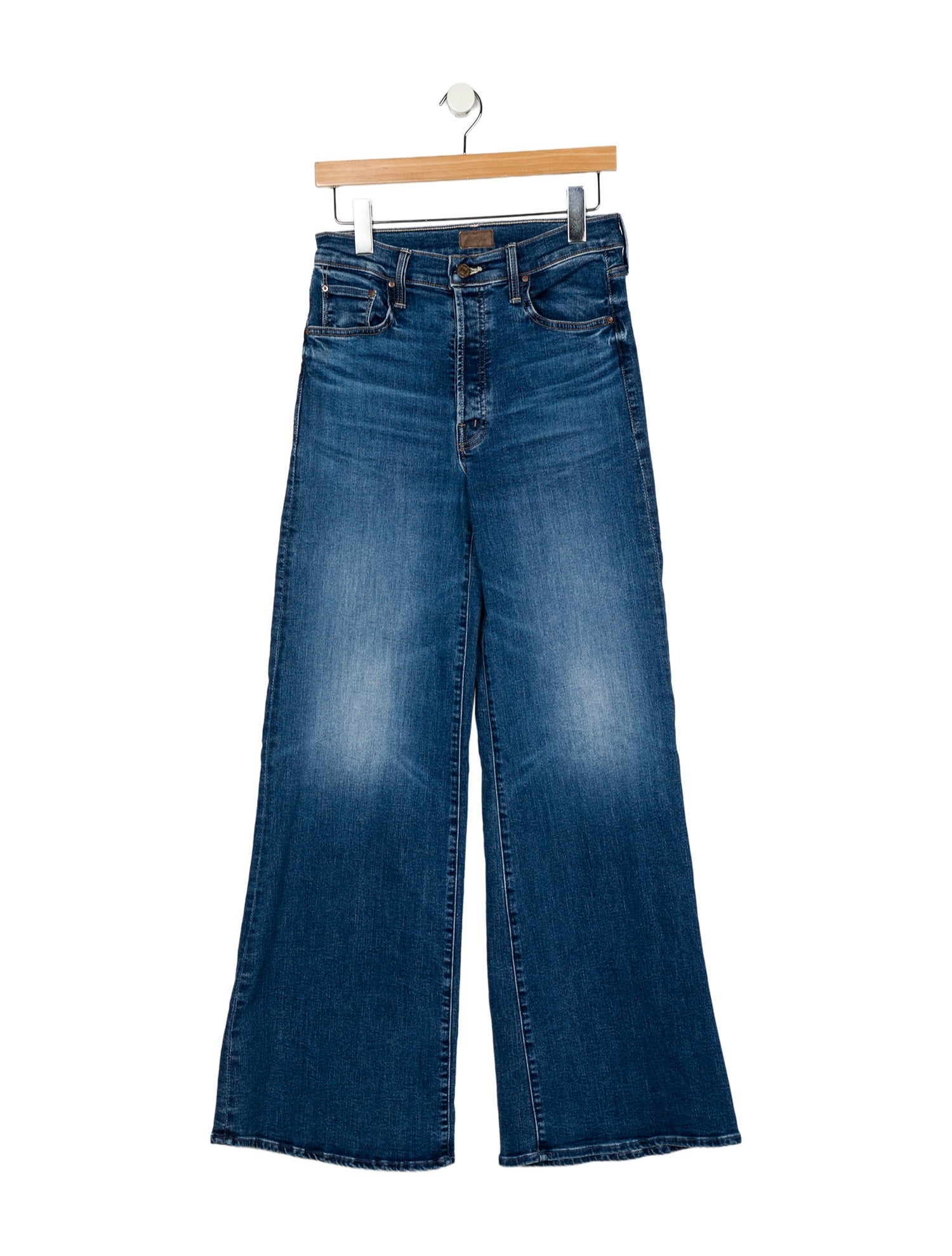 Mother Mid-Rise Wide Leg Jeans