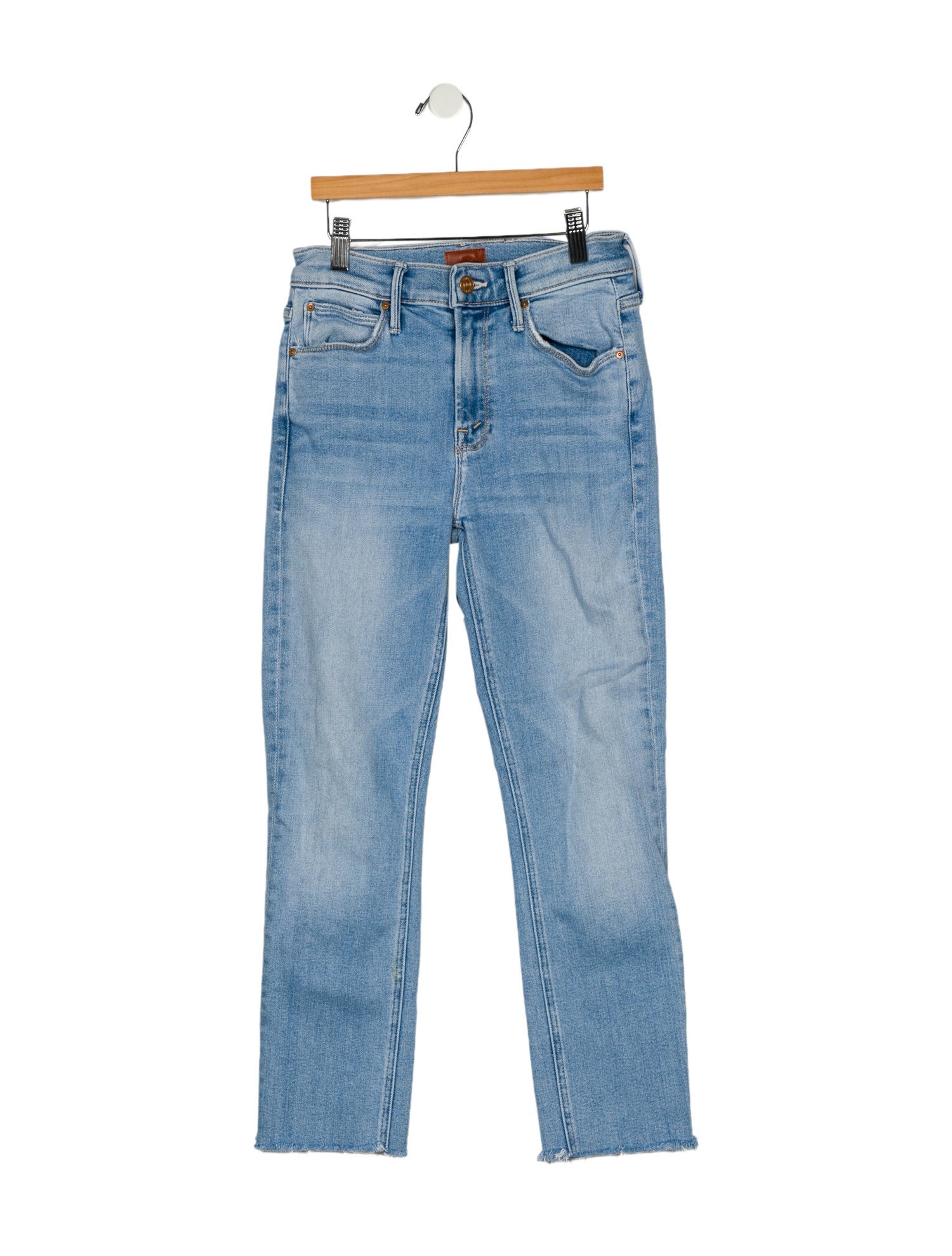 Mother Mid-Rise Straight Leg Jeans