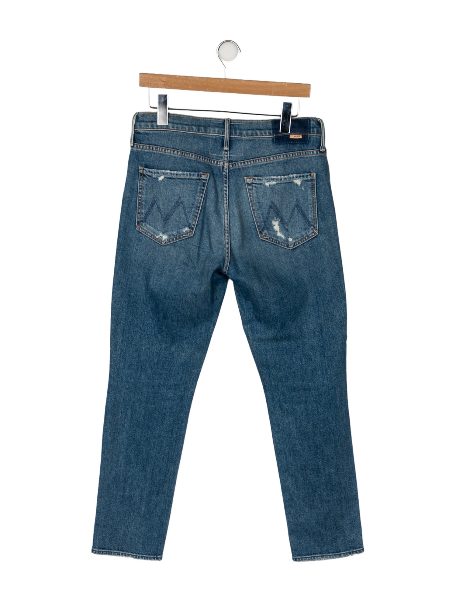Mother Mid-Rise Straight Leg Jeans