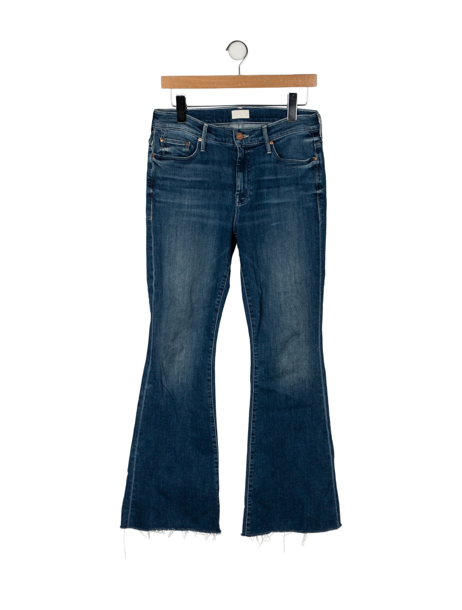 Mother Mid-Rise Wide Leg Jeans