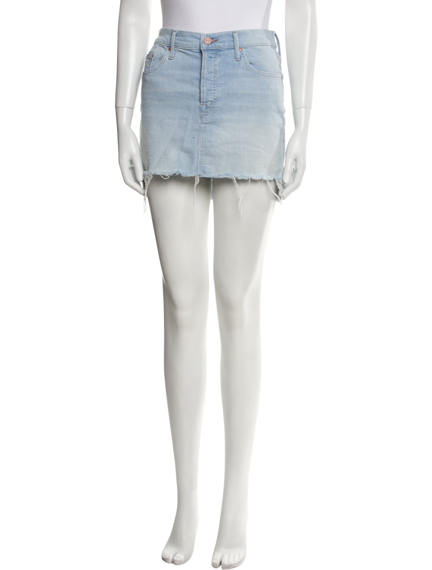 Mother Distressed Accents Mini Skirt