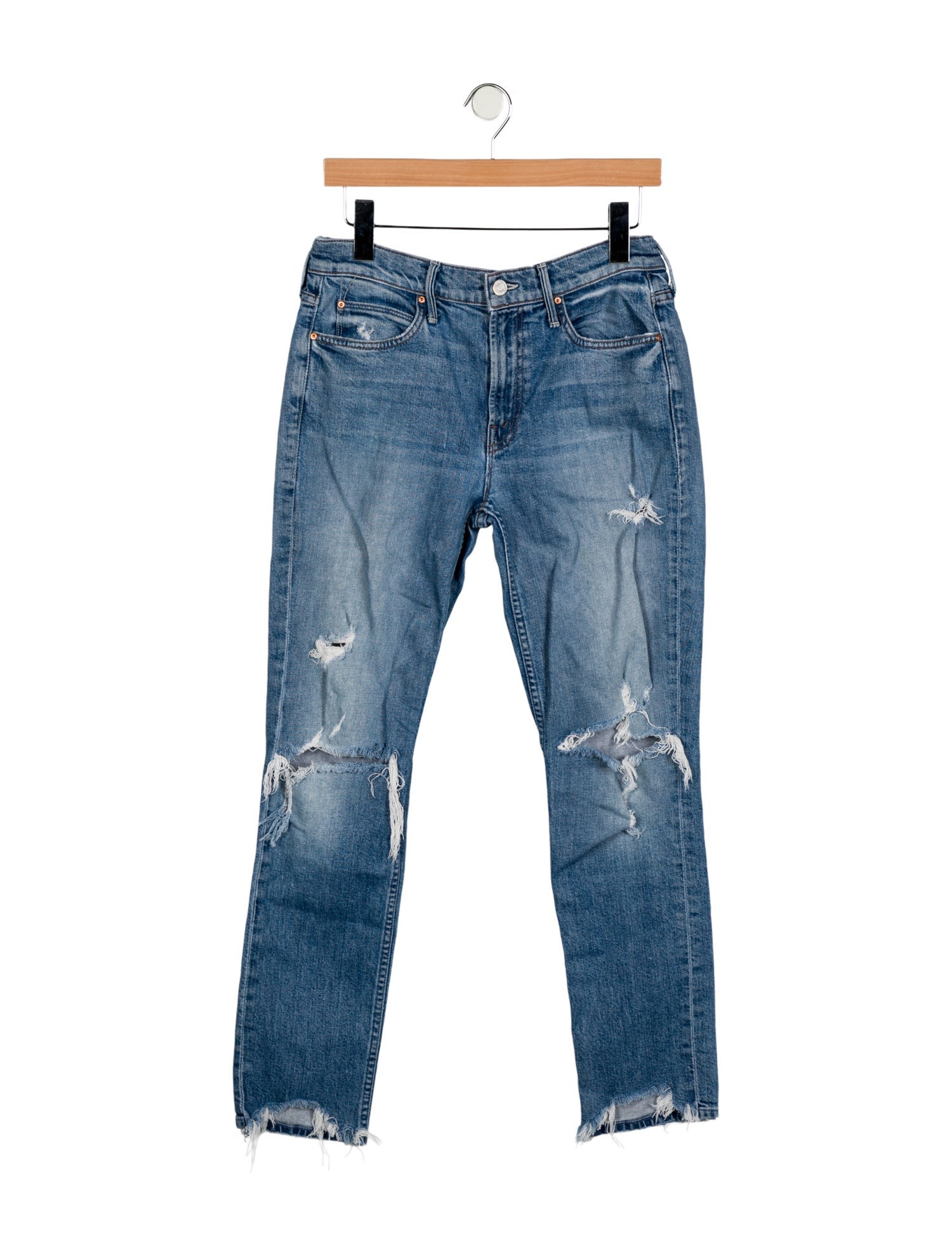 Mother Mid-Rise Skinny Leg Jeans