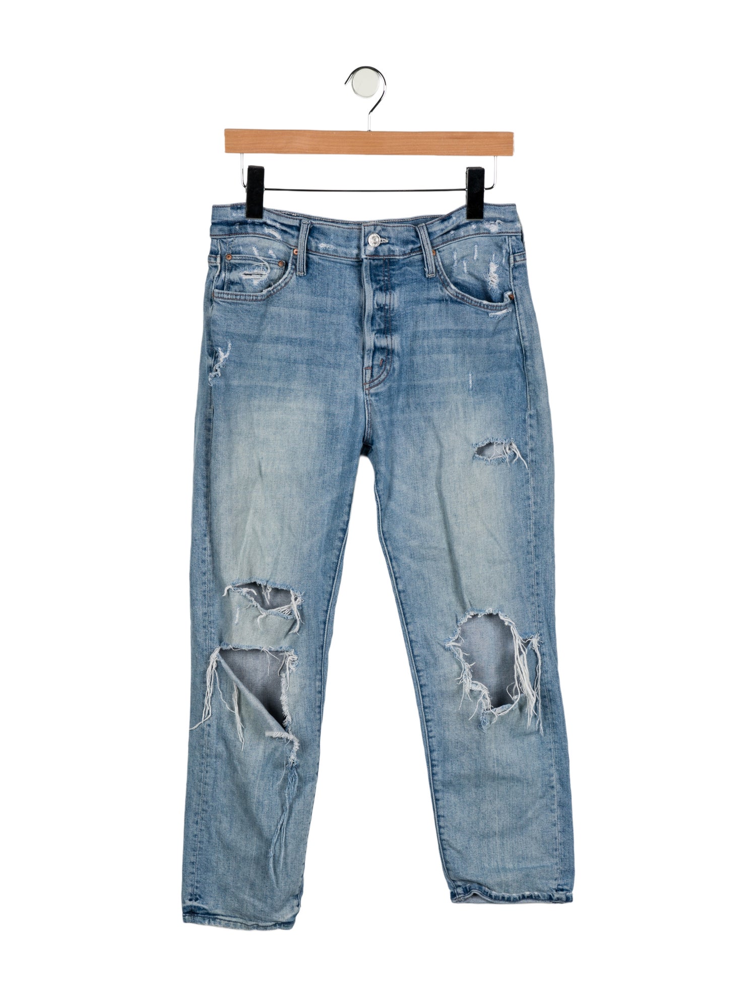 Mother Mid-Rise Straight Leg Jeans