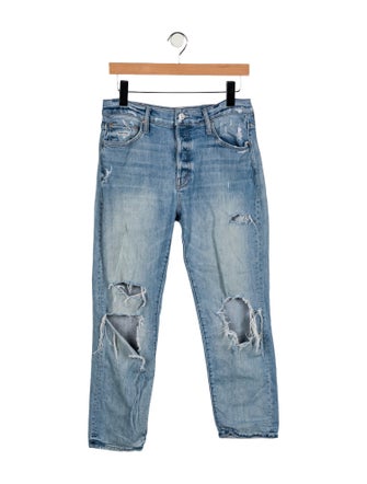 Mother Mid-Rise Straight Leg Jeans