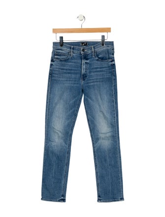 Mother Mid-Rise Straight Leg Jeans
