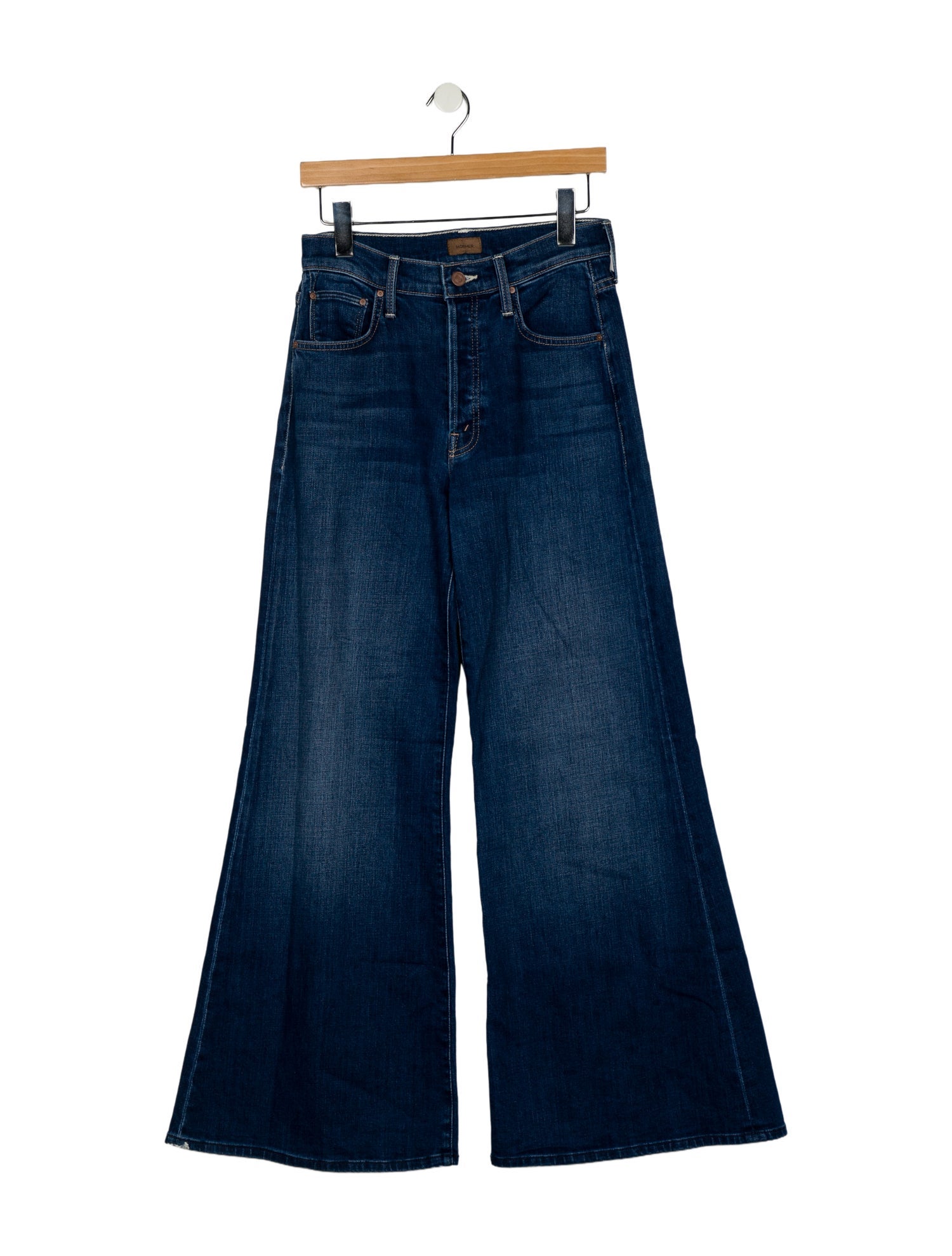 Mother Mid-Rise Wide Leg Jeans