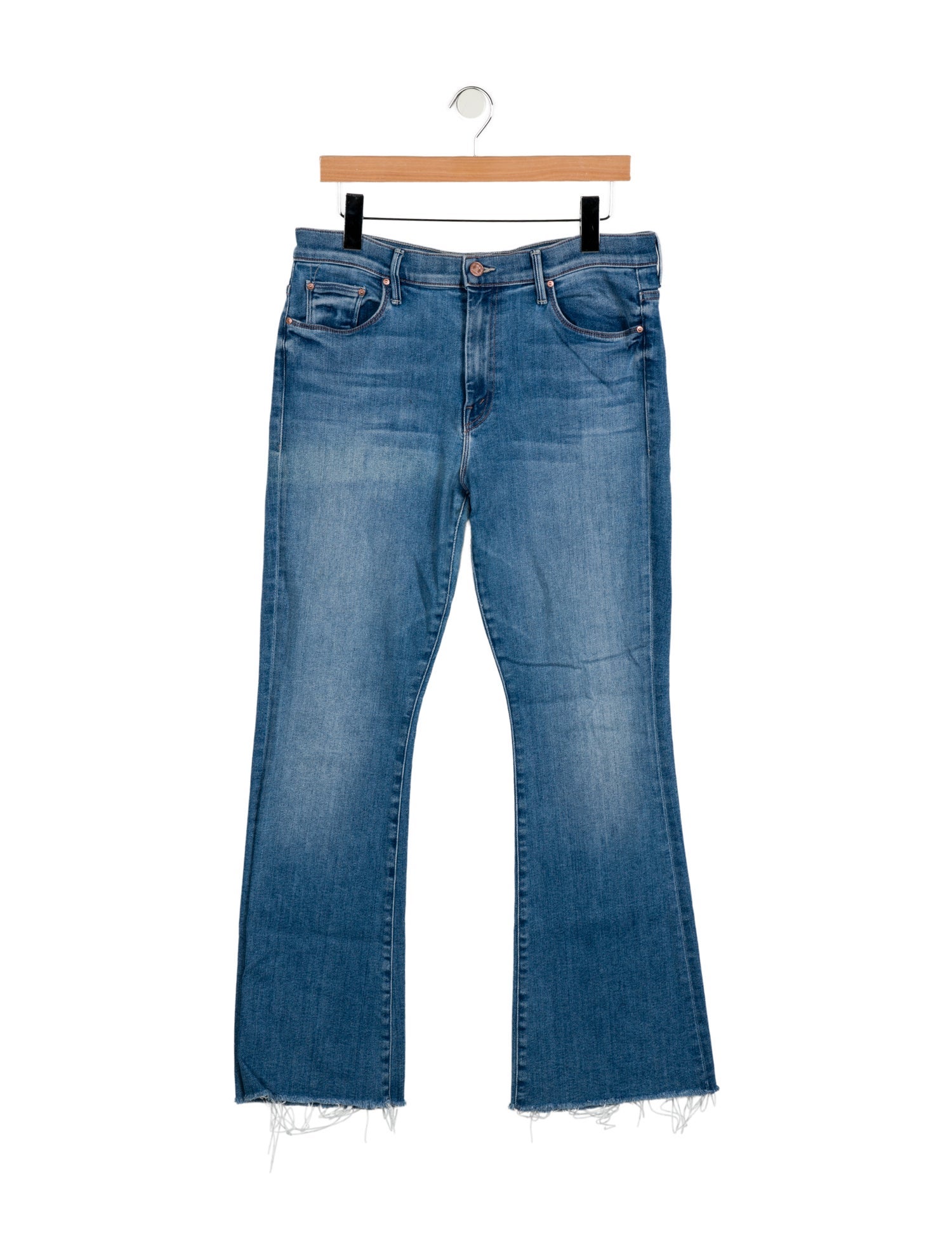 Mother Mid-Rise Wide Leg Jeans