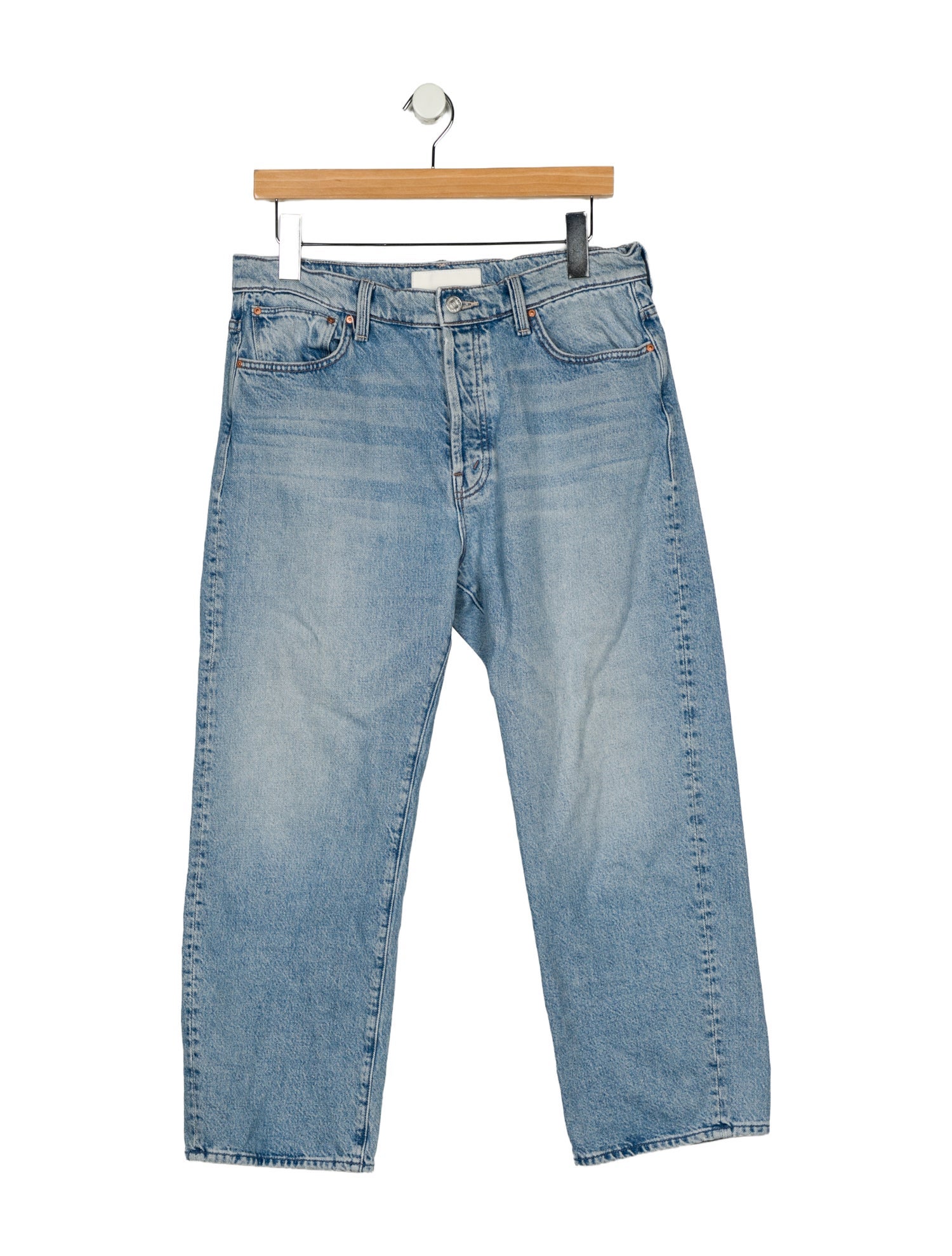 Mother Mid-Rise Straight Leg Jeans