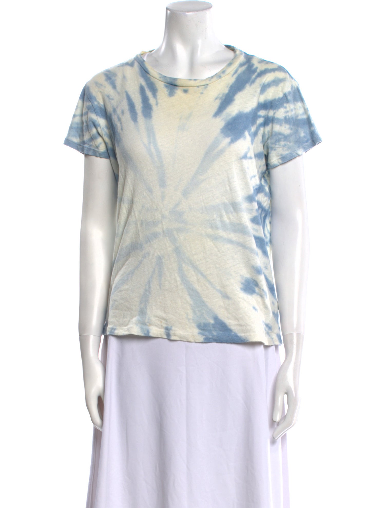 Mother Tie-Dye Print Bateau Neckline T-Shirt