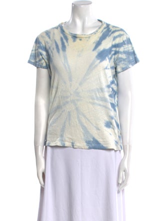 Mother Tie-Dye Print Bateau Neckline T-Shirt