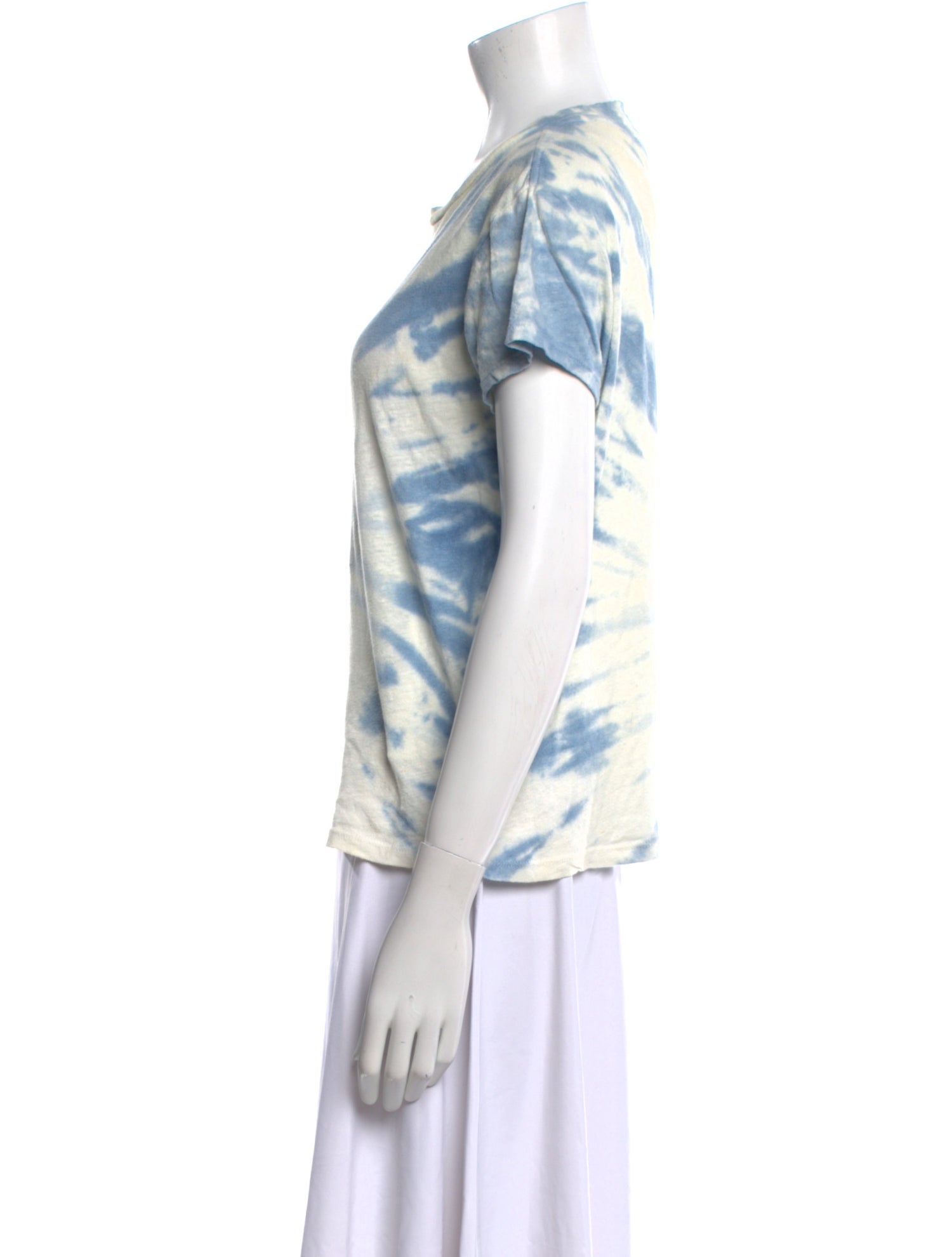 Mother Tie-Dye Print Bateau Neckline T-Shirt