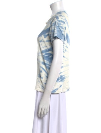 Mother Tie-Dye Print Bateau Neckline T-Shirt