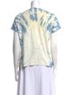 Mother Tie-Dye Print Bateau Neckline T-Shirt