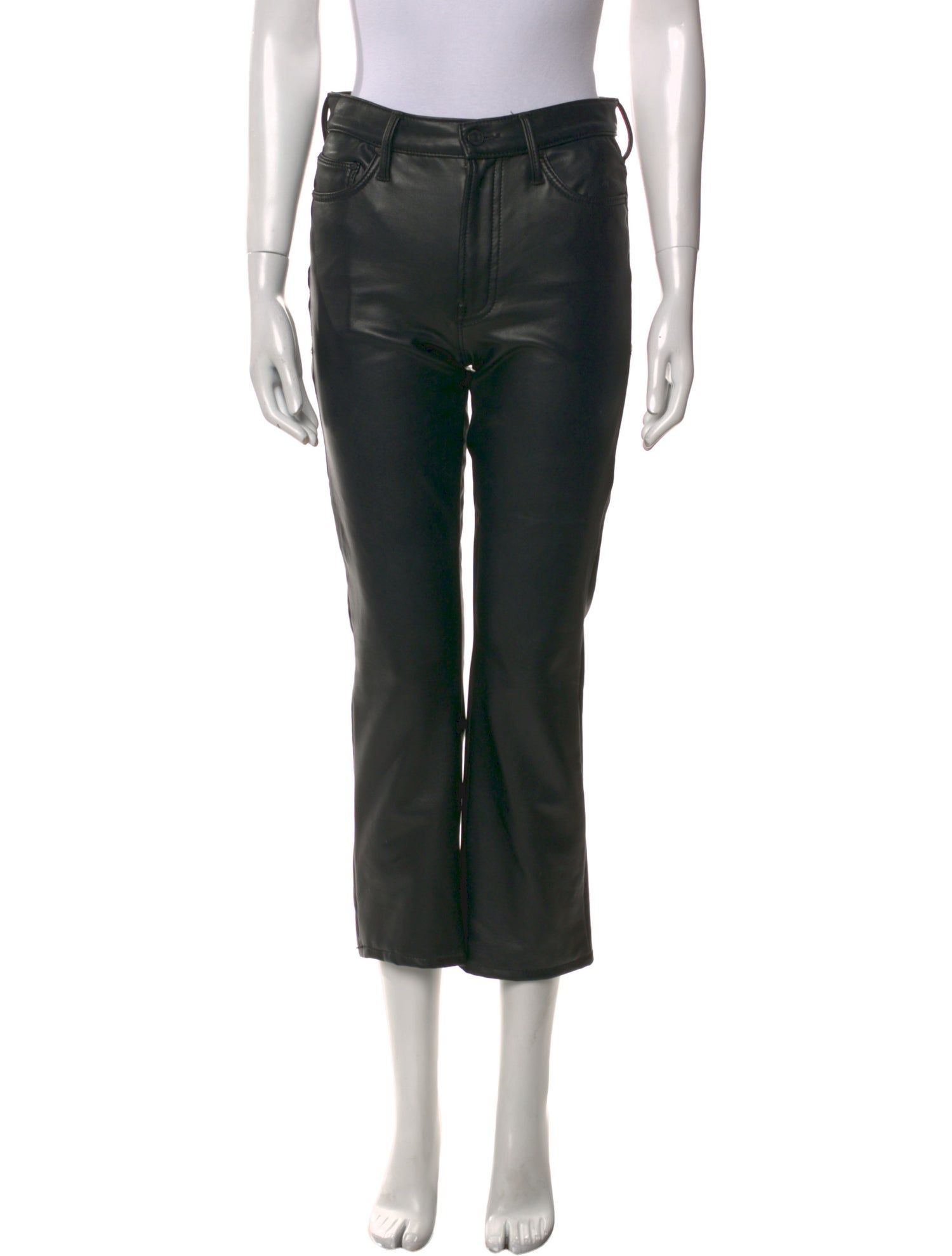Mother Faux Leather Straight Leg Pants