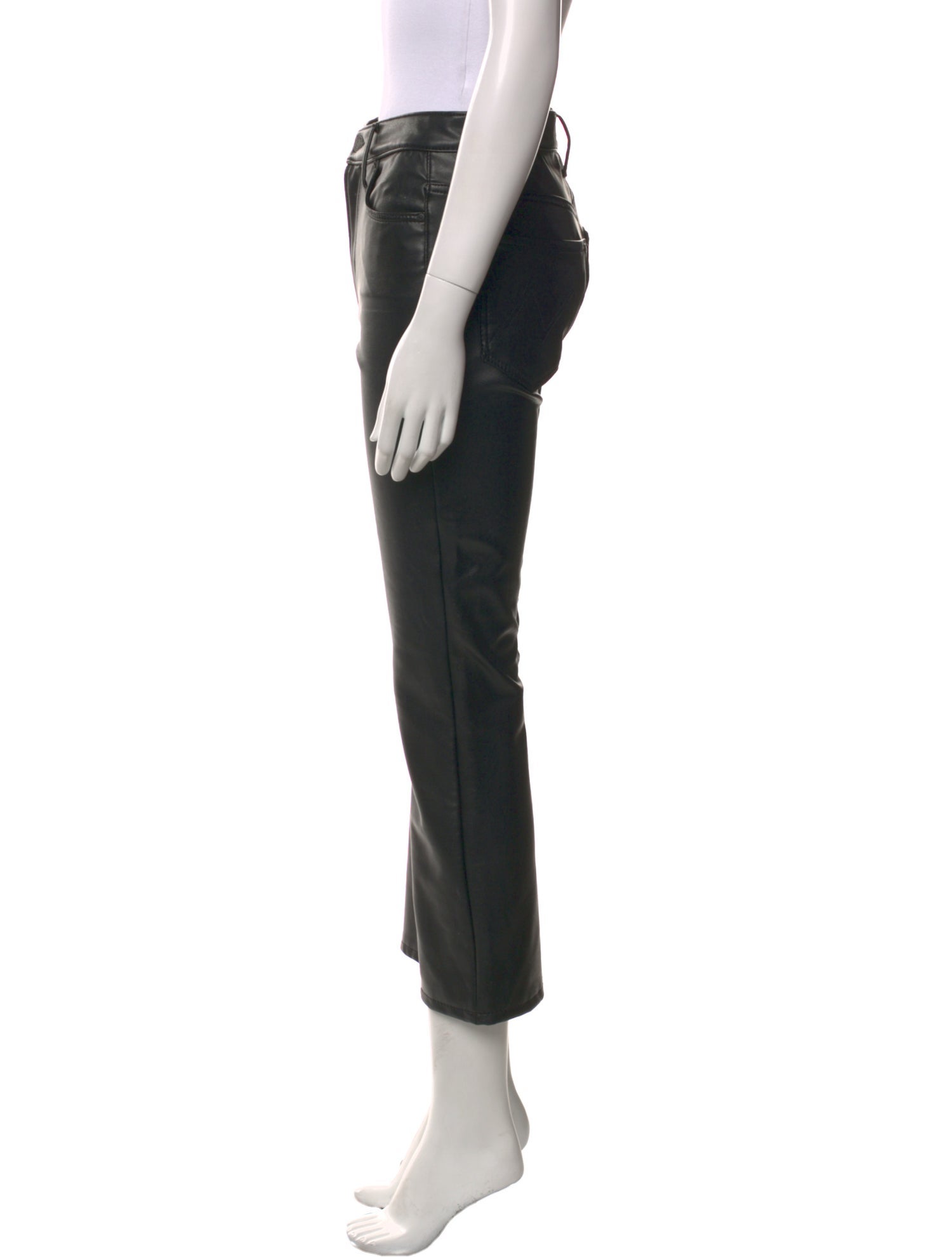 Mother Faux Leather Straight Leg Pants