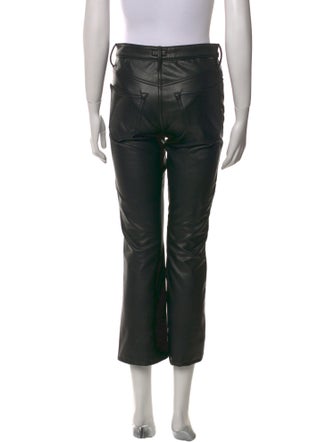 Mother Faux Leather Straight Leg Pants
