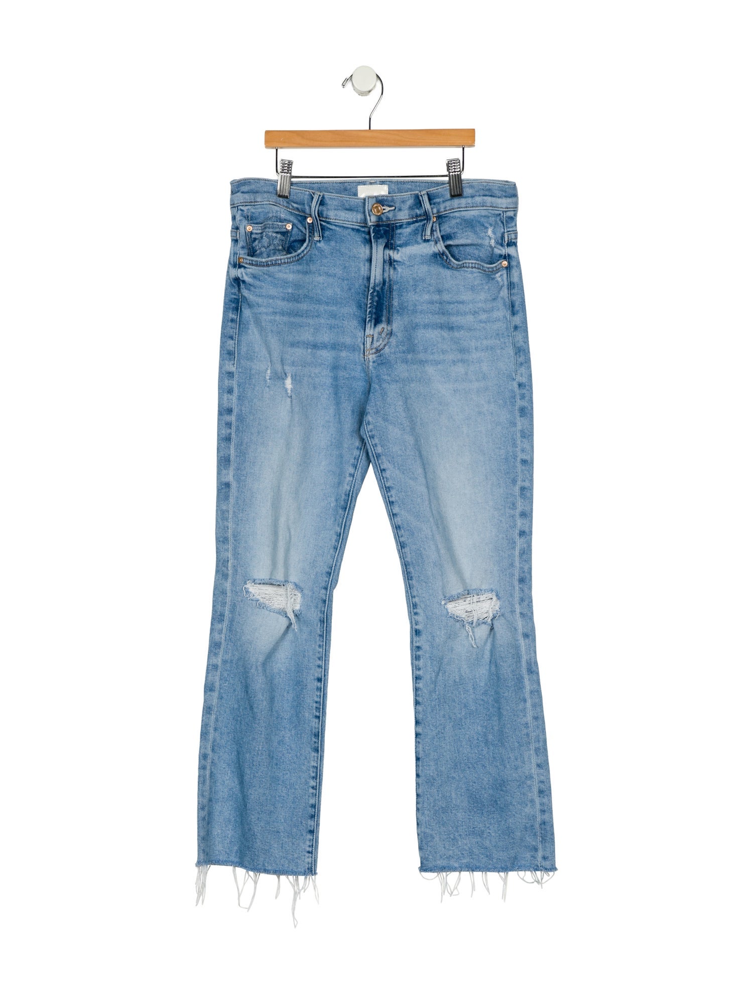 Mother Mid-Rise Straight Leg Jeans