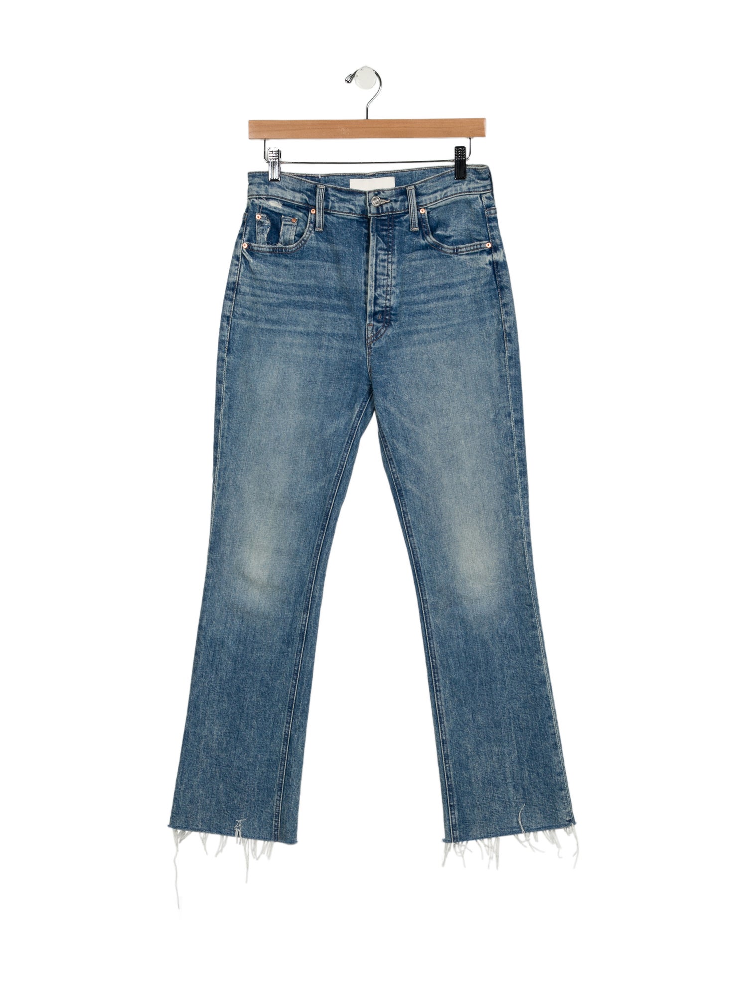 Mother The Tripper Flood Fray Straight Leg Jeans