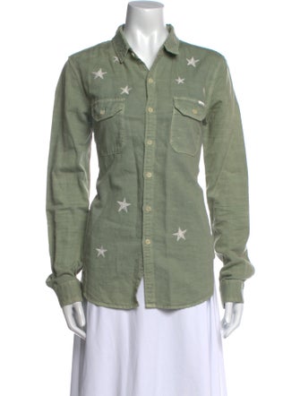 Mother Long Sleeve Button-Up Top