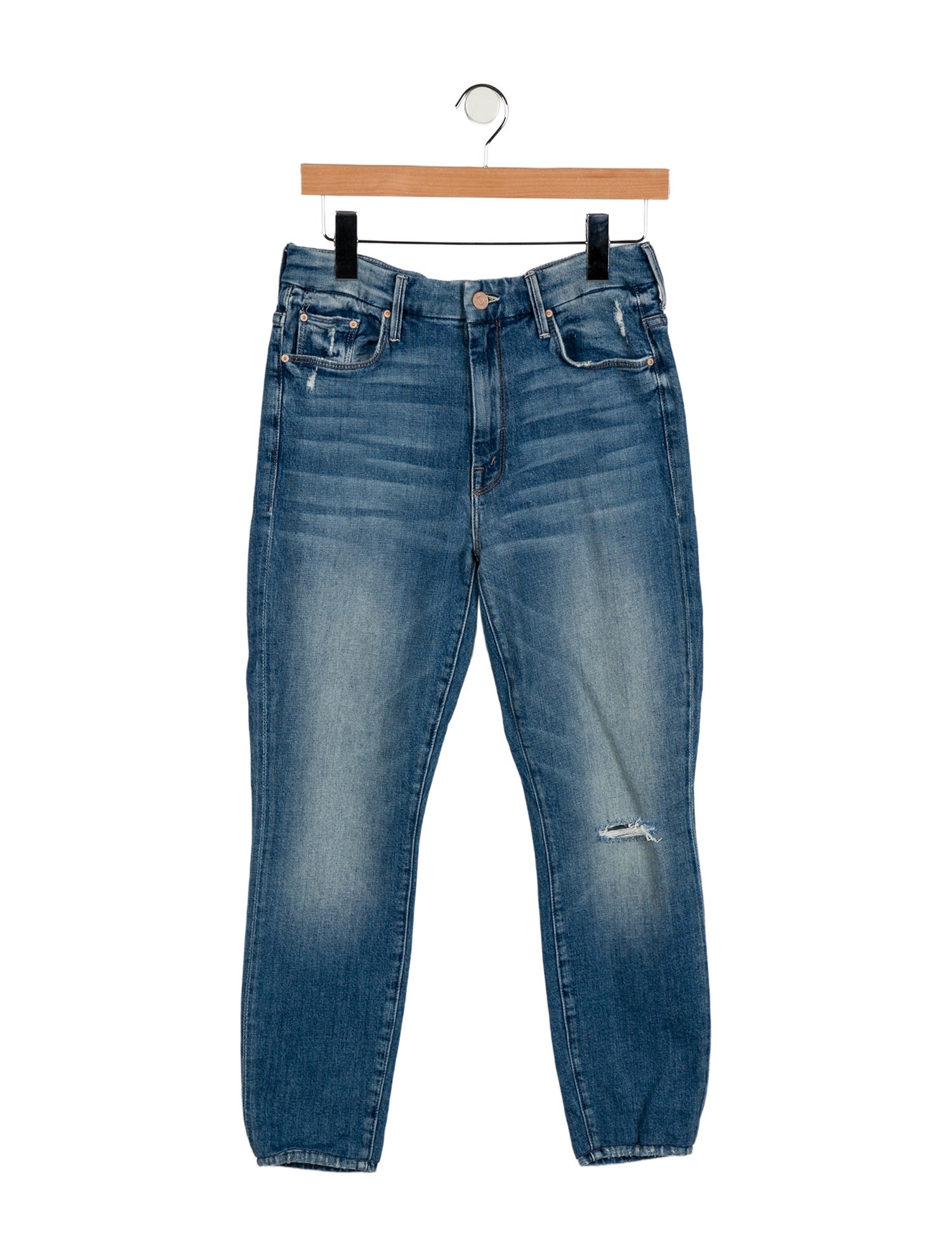 Mother Mid-Rise Skinny Leg Jeans