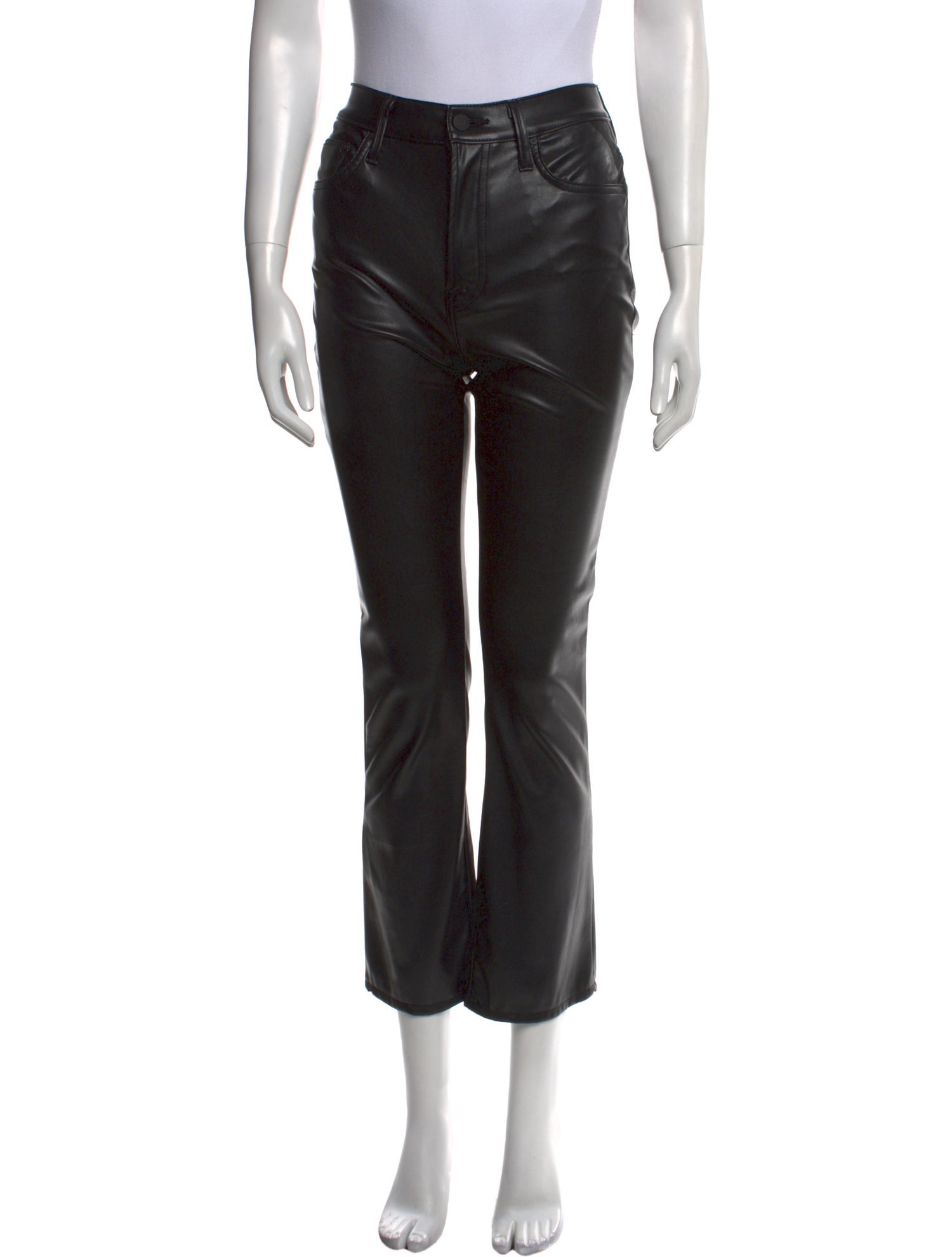 Mother Faux Leather Straight Leg Pants