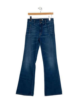 Mother Mid-Rise Wide Leg Jeans