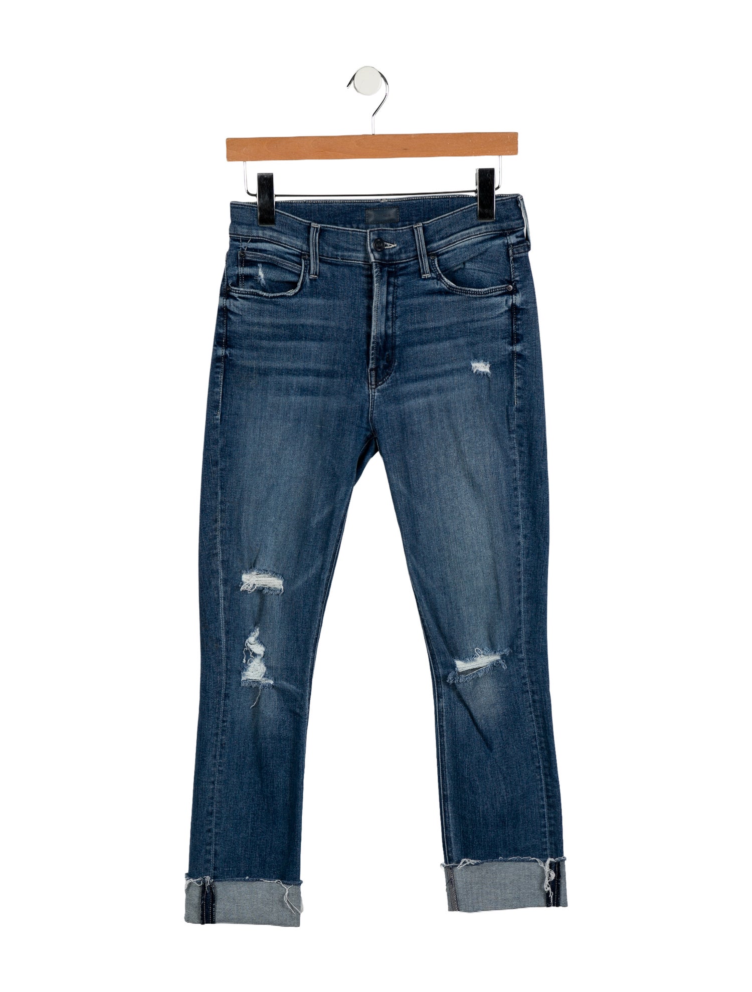Mother Mid-Rise Skinny Leg Jeans
