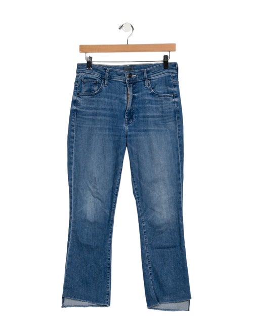 Mother The Insider Crop Step Fray Straight Leg Jeans